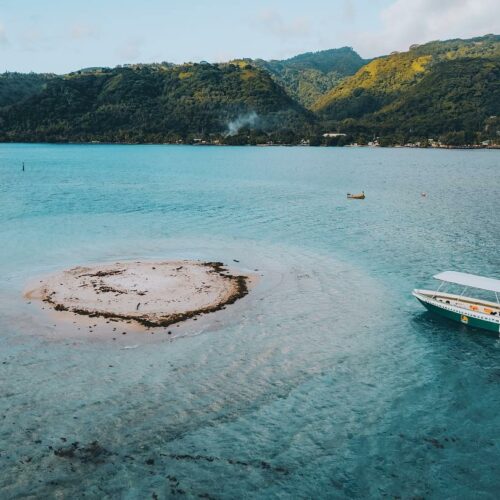Excursion bateau banc de sable vairao tahiti